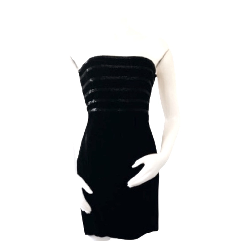 Vintage Backless Velvet Mini Dress